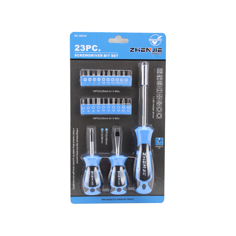 Screwdriver frenum possessor set cum manubrio: an efficient solution pro professional tools