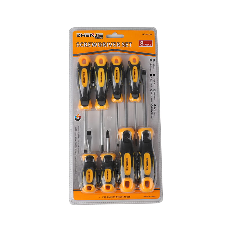 8pcs Magnetized Indicium Slotted & Phillips CRV Screwdriver Set