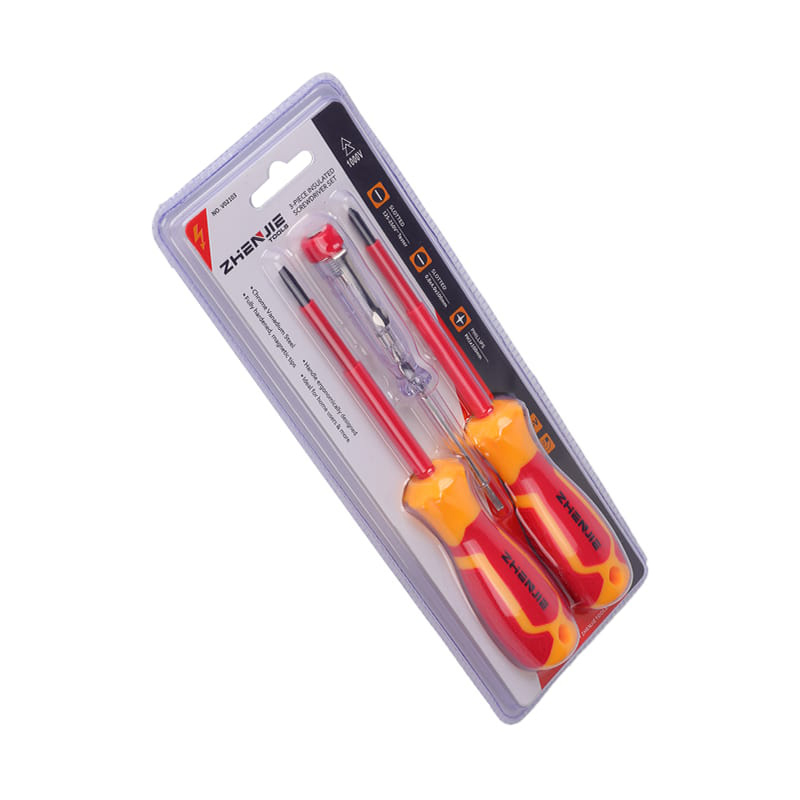 3pcs Gravis Officium insulatas PP & TPR manubrium solus instrumentum set