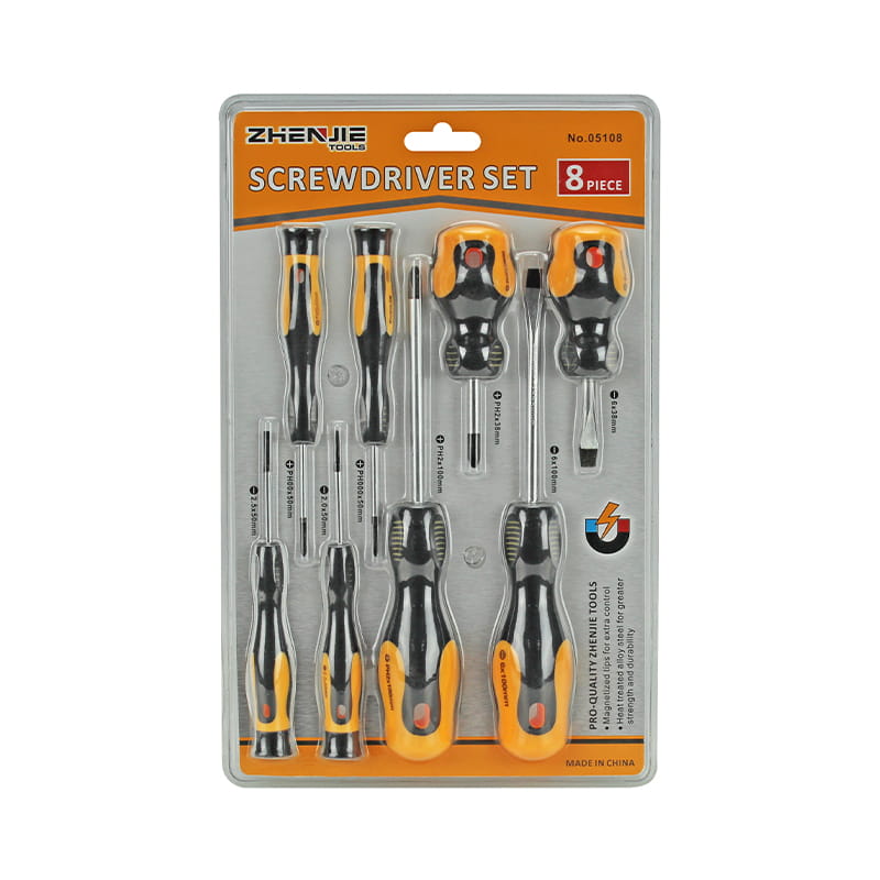 8pcs Duplex pustula Packaging Slotted & Phillips Screwdriver Set
