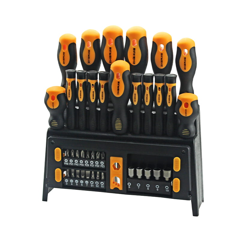39pcs Plastic Shelf & Double Plastic Packaging CRV Screwdriver Bit & Power Nut Set