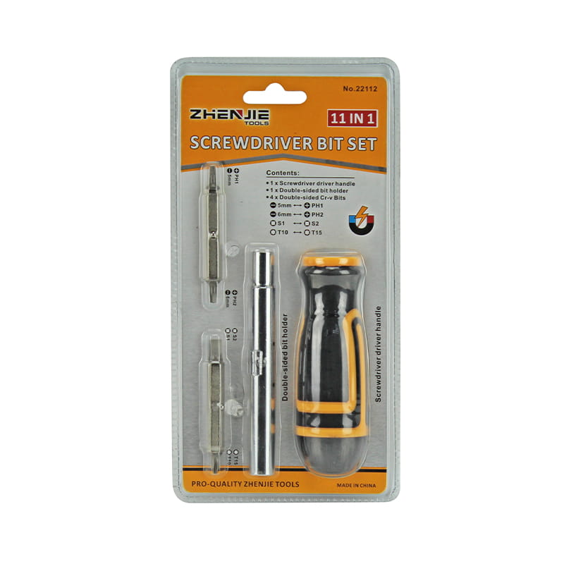 Screwdriver frenum possessor set cum manubrio: an efficient solution pro professional tools