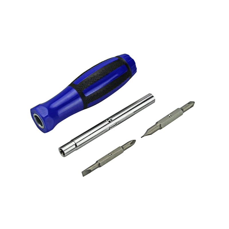 6 in 1 Slotted & Phillips Duplex postesque Holder & CRV Bit Set